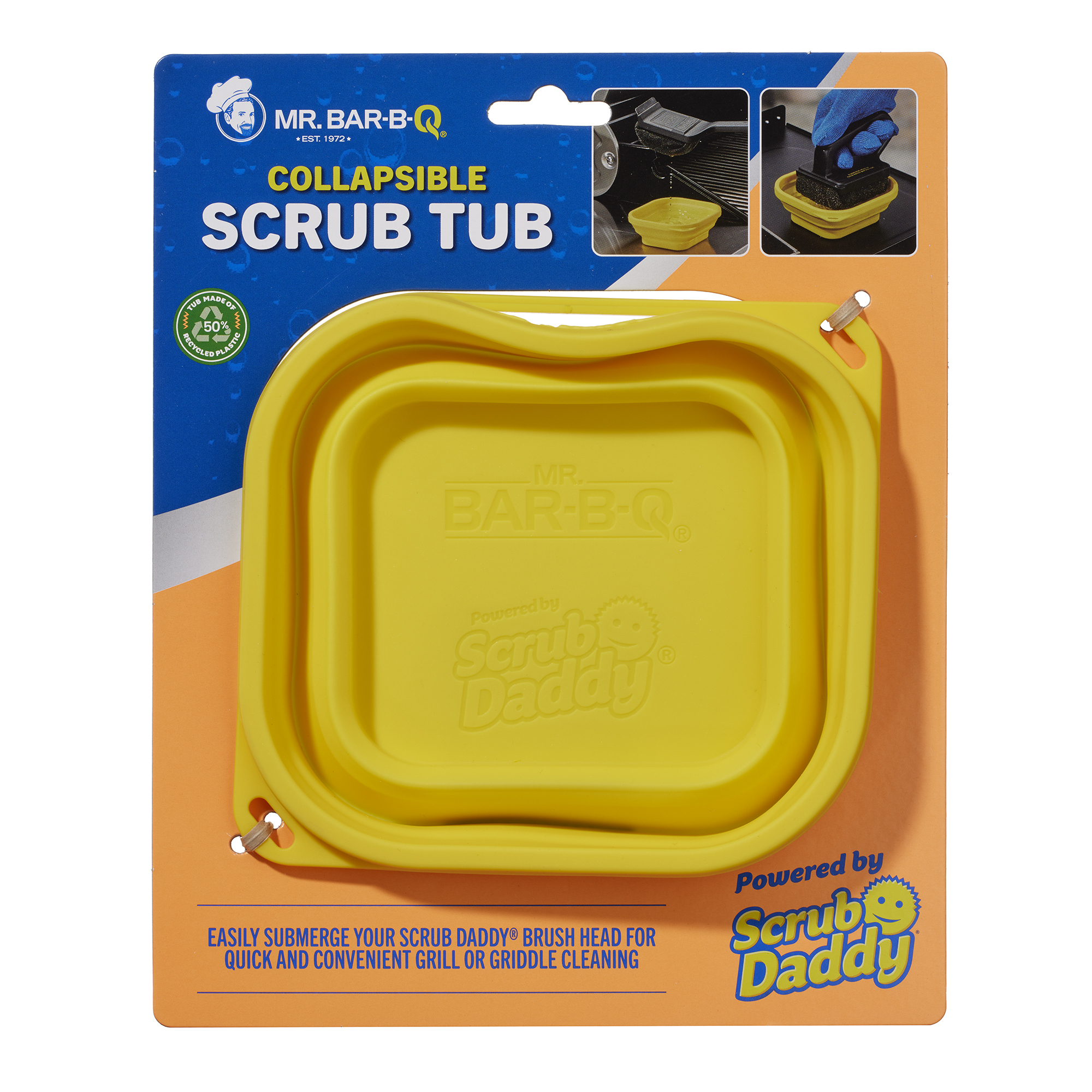 Mr. Bar-B-Q Scrub Daddy Collapsible Scrub Tub — Stainless Steel Armortec Mesh, Model# 60408SDZ
